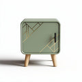 Meuble de rangement avec portes en bois vert 40 x 40 x 40cm