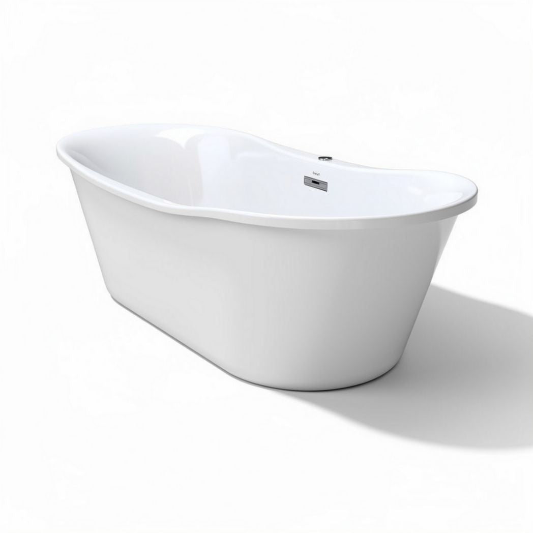 Baignoire en acrylique blanche design moderne 170 x 75 x 60cm