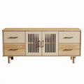 Meuble TV en bois avec portes en mélamine et design moderne 120 x 40 x 50cm