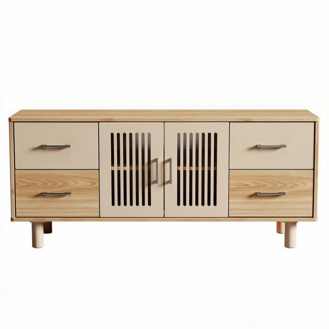 Meuble TV en bois avec portes en mélamine et design moderne 120 x 40 x 50cm