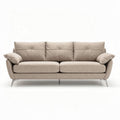 Canapé trois places en tissu beige dimensions 200 x 90 x 85 cm